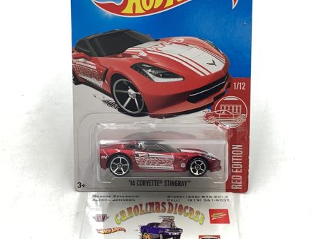 2017 Hot Wheels Red edition 14 Corvette Stingray on Sale