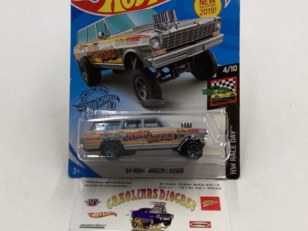 2019 Hot wheels #198 64 Nova Wagon Gasser grey 11D on Sale