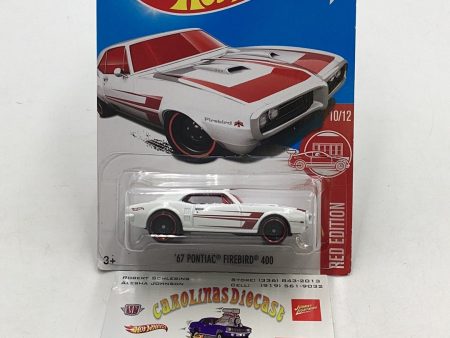 2017 Hot wheels Red edition 67 Pontiac Firebird 400 (card not perfect) 150i Hot on Sale