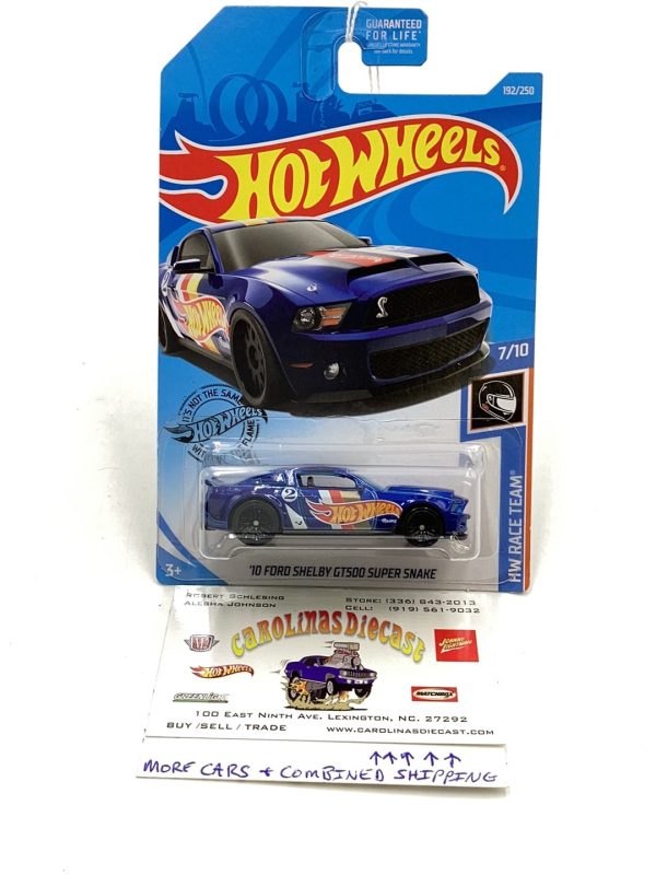 2019 Hot wheels #192 10 Ford Shelby GT500 Super snake blue 24H Cheap