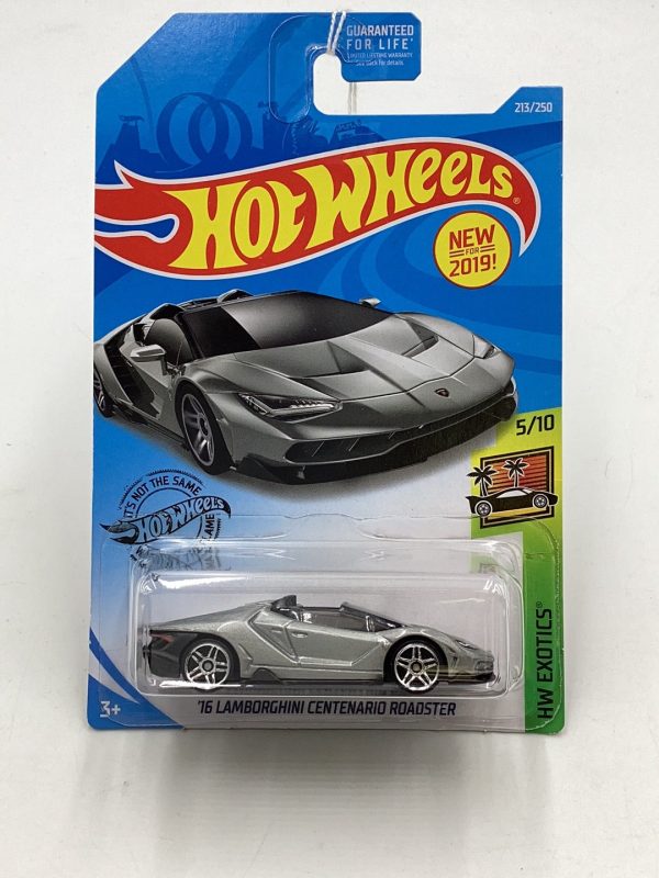 2019 Hot wheels #213 16 Lamborghini Centenario Roadster 102G on Sale