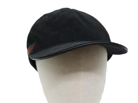 GUCCI GG Canvas Web Sherry Line Cap XL Black Red Green 80948 Cheap