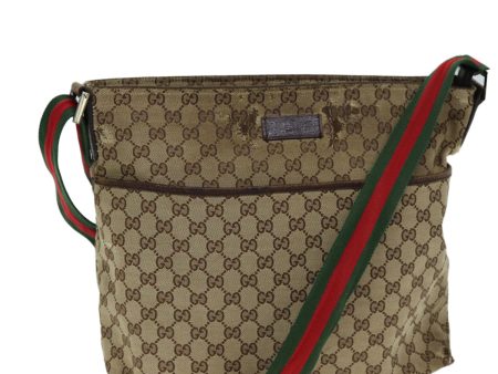 GUCCI Web Sherry Line GG Canvas Shoulder Bag Red Beige Green 189751 yt998 Sale