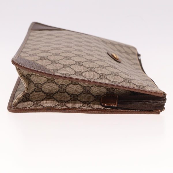 GUCCI GG Supreme Clutch Bag PVC Beige 40 01 029 77682 Online Hot Sale