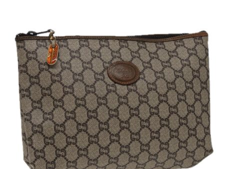 GUCCI GG Plus Supreme Clutch Bag PVC Beige fm3504 For Cheap