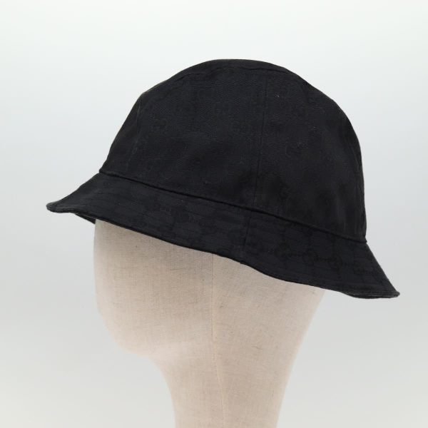 GUCCI GG Canvas Hat L Black yk12541 For Sale