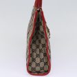 GUCCI GG Canvas Jackie Hand Bag Red Beige 002 1065 3444 77824 For Sale