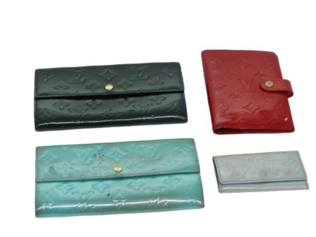 LOUIS VUITTON Vernis Wallet 4Set Gris Art Deco Baby Blue Red  ar11890 Sale