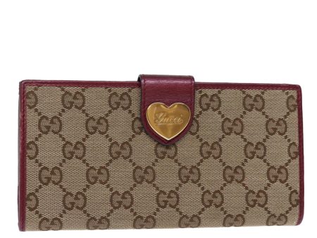 GUCCI GG Canvas Long Wallet Beige 203550 yk12329 For Cheap