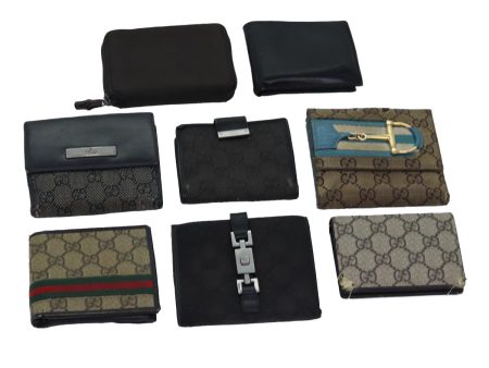 GUCCI GG Canvas Jackie Web Sherry Line Wallet 8Set Black Beige Red fm3491 Hot on Sale