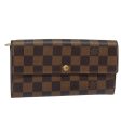 LOUIS VUITTON Damier Ebene Portefeuille Sarah Long Wallet N61734  79300 For Sale