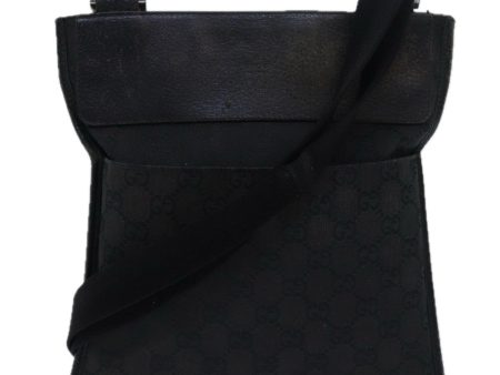 GUCCI GG Canvas Shoulder Bag Black 27639 78640 Sale