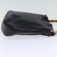 GUCCI Bamboo Hand Bag Leather Black 001 2113 1638 ti1685 on Sale