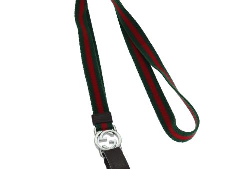 GUCCI Neck Strap Web Sherry Line Canvas Green Red 115278 yk12589 Online Hot Sale