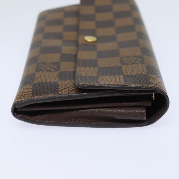 LOUIS VUITTON Damier Ebene Portefeuille Sarah Long Wallet N61734  79300 For Sale