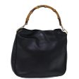 GUCCI Bamboo Hand Bag Leather Black 001 2113 1638 ti1685 on Sale