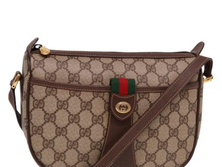 GUCCI Web Sherry Line GG Supreme Shoulder Bag Red Beige 89 02 032 yk13114 For Discount