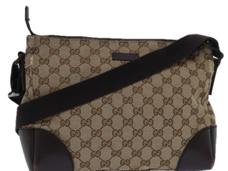 GUCCI GG Canvas Shoulder Bag Beige 114273 ac3045 on Sale