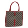 GUCCI GG Canvas Jackie Hand Bag Red Beige 002 1065 3444 77824 For Sale