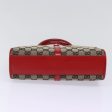 GUCCI GG Canvas Jackie Hand Bag Red Beige 002 1065 3444 77824 For Sale