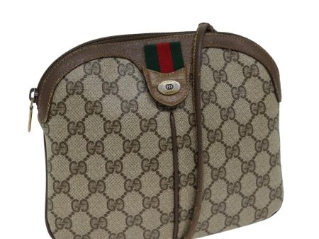 GUCCI Web Sherry Line GG Supreme Shoulder Bag PVC Beige 904 02 047 78759 For Discount