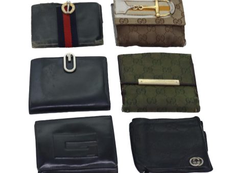 GUCCI GG Canvas Sherry Line Wallet 6Set Beige Black fm3490 Hot on Sale