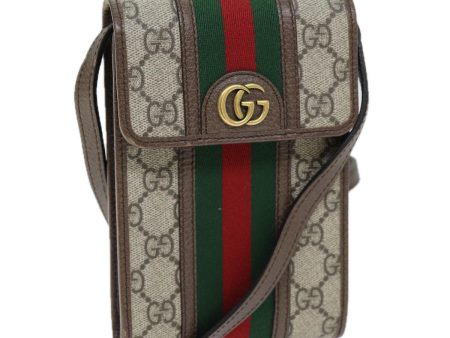 GUCCI GG Supreme Web Sherry Line Shoulder Bag PVC Beige Red 625757 am6198 Cheap