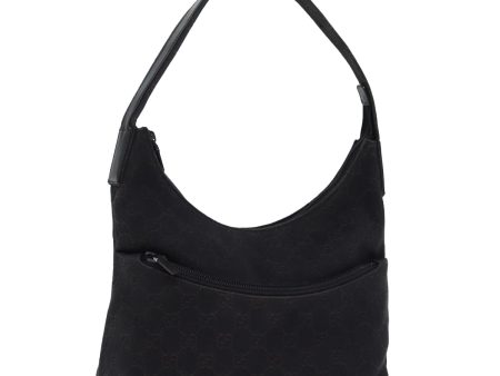 GUCCI GG Canvas Shoulder Bag Outlet Black 105649 72837 Discount