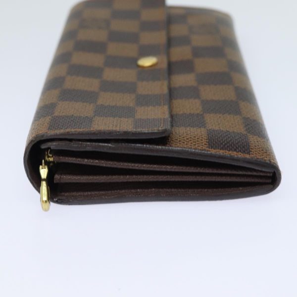 LOUIS VUITTON Damier Ebene Portefeuille Sarah Long Wallet N61734  79300 For Sale