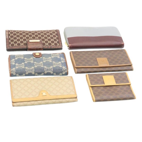 CELINE Macadam Wallet 6Set Blue Black Brown ar5849 Cheap