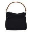 GUCCI Bamboo Hand Bag Nylon Black Silver 000 2404 0509 ep5162 Supply