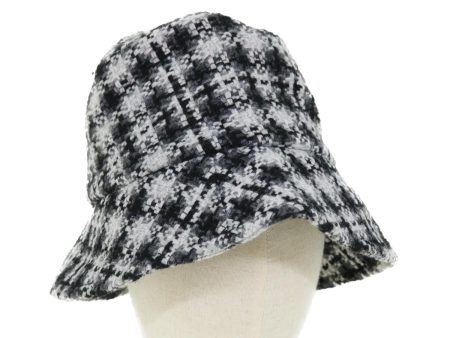 CHANEL COCO Mark Hat Wool S White Black CC  am4943 For Sale