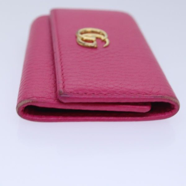 GUCCI GG Marmont Key Case Leather Pink am6672 Online now