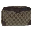 GUCCI GG Supreme Clutch Bag PVC Beige Gold 014 89 0094 bs19015 Supply