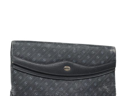 GUCCI Clutch Bag Leather Black Gold 85496 Online Sale