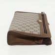 GUCCI GG Plus Supreme Clutch Bag PVC Leather Beige Gold bs19119 Sale