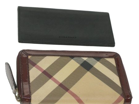 BURBERRY Wallet Leather 2Set Black BeigeNew ar8997 Online Sale