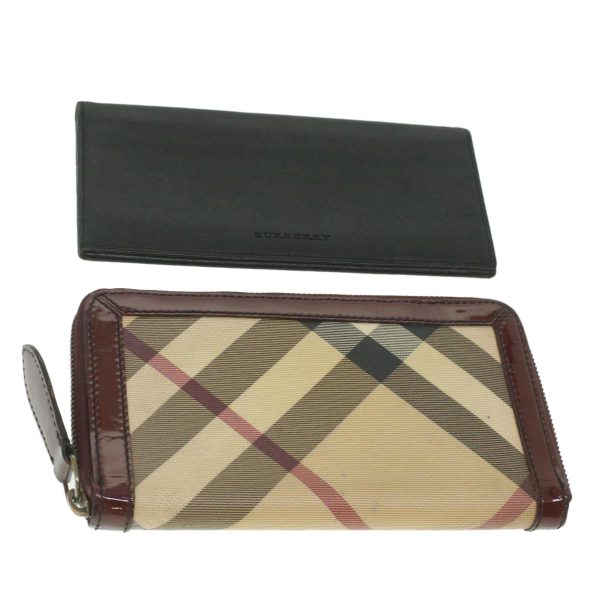 BURBERRY Wallet Leather 2Set Black BeigeNew ar8997 Online Sale