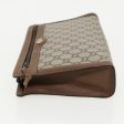 GUCCI GG Plus Supreme Clutch Bag PVC Leather Beige Gold bs19119 Sale