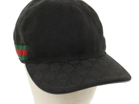 GUCCI GG Canvas Web Sherry Line Cap L Black Red Green 200035 tb476 For Cheap