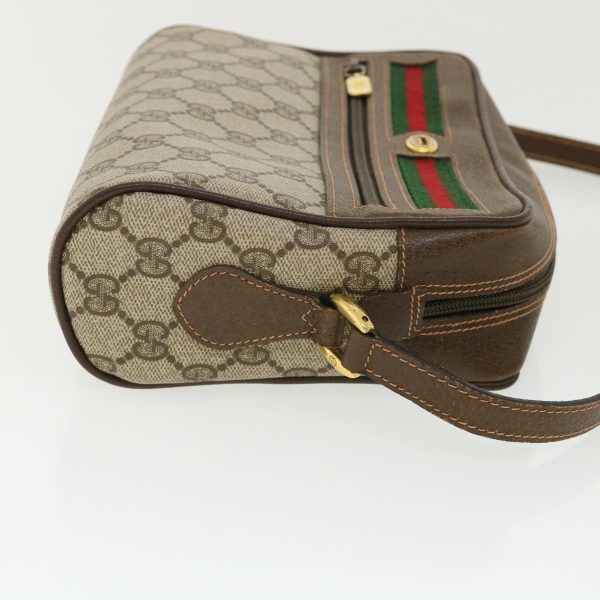 GUCCI GG Canvas Web Sherry Line Shoulder Bag Beige Red Green yk5362 Sale