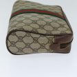 GUCCI GG Supreme Web Sherry Line Clutch Bag PVC Beige Red 156 01 012 th4949 Online