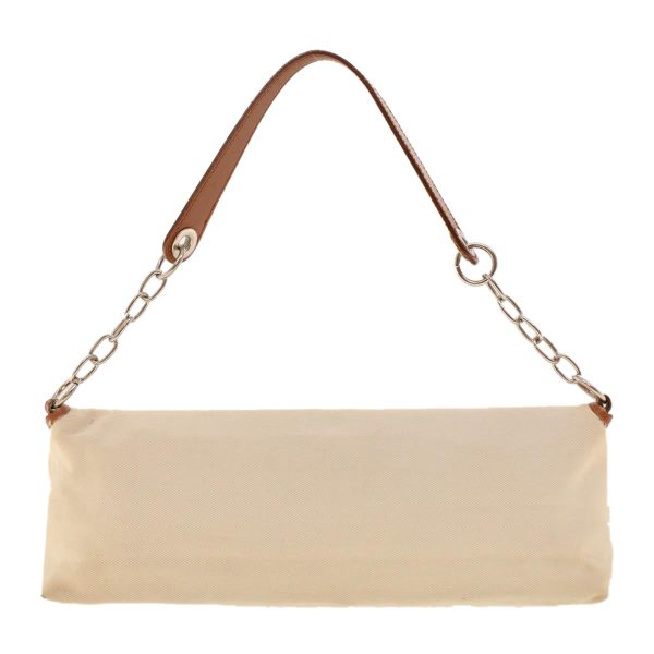 BURBERRY Chain Shoulder Bag Canvas WhiteNew ti1110 Cheap