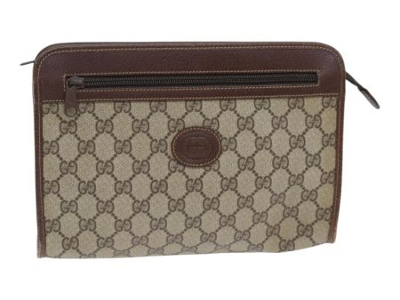 GUCCI GG Supreme Clutch Bag PVC Beige 014 115 6863 bs17950 Cheap