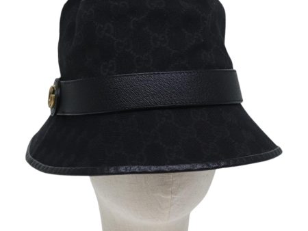 GUCCI GG Canvas bucket Hat L Black am6868 Online Sale