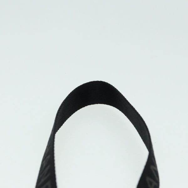 CHANEL Neck Strap Nylon Black Silver CC  87128 Hot on Sale