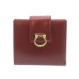 CELINE Bifold Wallet Leather Red 28019 Supply