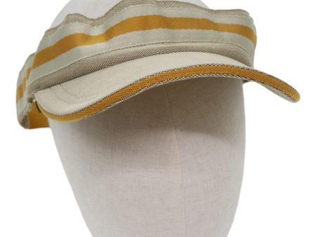 GUCCI GG Canvas Sherry Line Sun Visor M Beige Yellow am6871 Online Sale