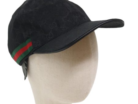 GUCCI GG Canvas Web Sherry Line Cap XL Black Red Green 200035 ki2685 Online Hot Sale