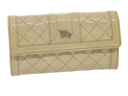 BURBERRY Long Wallet Enamel BeigeNew 30970 Discount